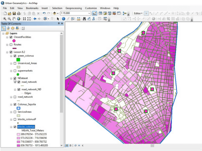 Räumliche Analyse für städtische Anwendungen mit GIS und ein bisschen Python